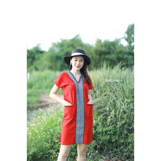 เดรสกระเหรี่ยง ต่อลายกลางอก