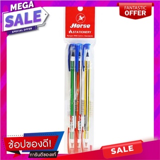 ปากกาม้า 2 หัว 2 สี No.H613 แพ็ค 3 ด้าม Horse Pen 2 Heads 2 Colors No.H613 Pack 3pcs.