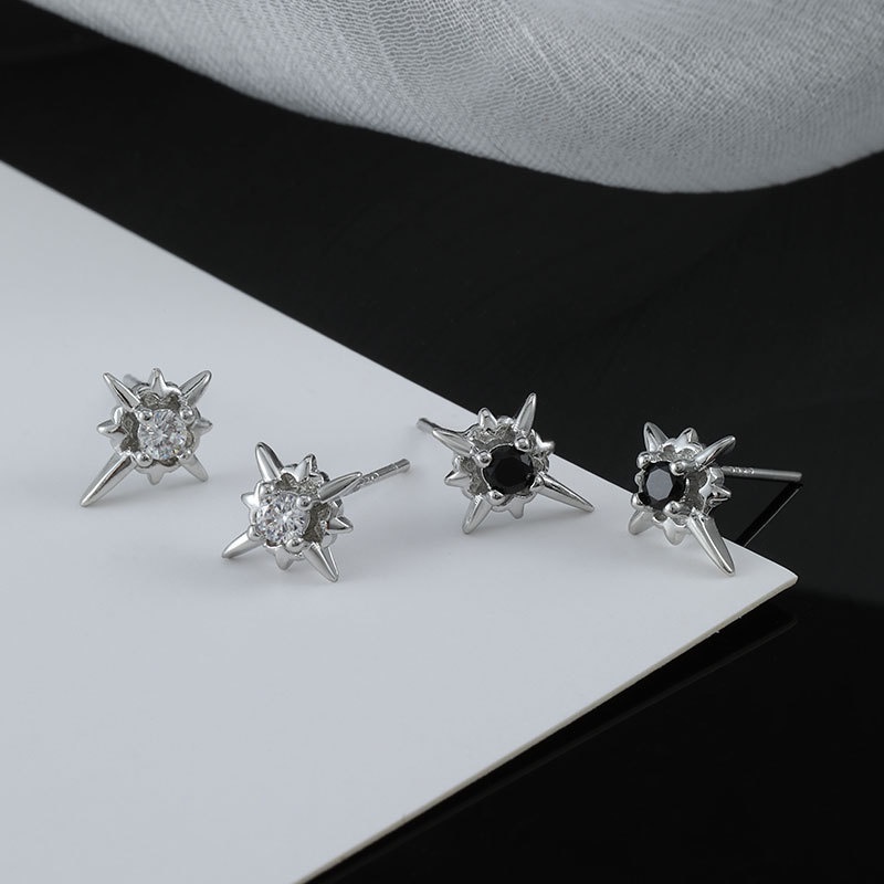 S925 Polaris Stud Earings สําหรับชาย Earings สําหรับผู้หญิง Hikaw ต่างหูสําหรับผู้หญิงชุด Hikaw Eari