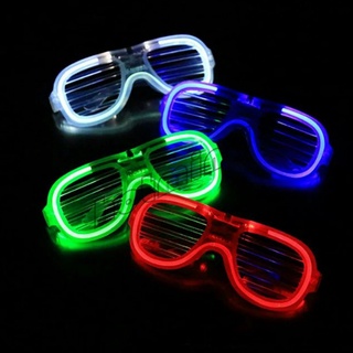 HotMind แว่นตาเรืองแสง ""มีหลอดไฟ LED"" แว่นตาเรืองแสง คริสต์มาส Luminous glasses