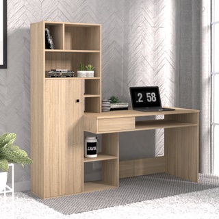 Inhome Furniture โต๊ะทำงาน พร้อมชั้นวางของ W161.5xD55xH160 รุ่น TS-1605 Inhome Furniture Desk W161.5xD55xH160 TS-1605