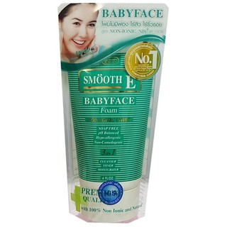 โฟมล้างหน้า สมูท อี เบบี้เฟซ Smooth E Babyface Foam 4 FL.OZ (120 g.) x 1 หลอด