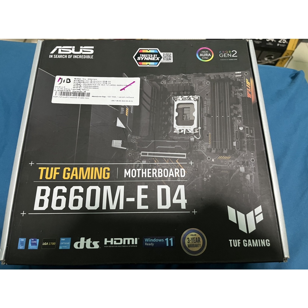 [มือสอง]MAINBOARD ASUS TUF B660M-E D4 GAMING LGA1700 ประกัน JIB 05/2024