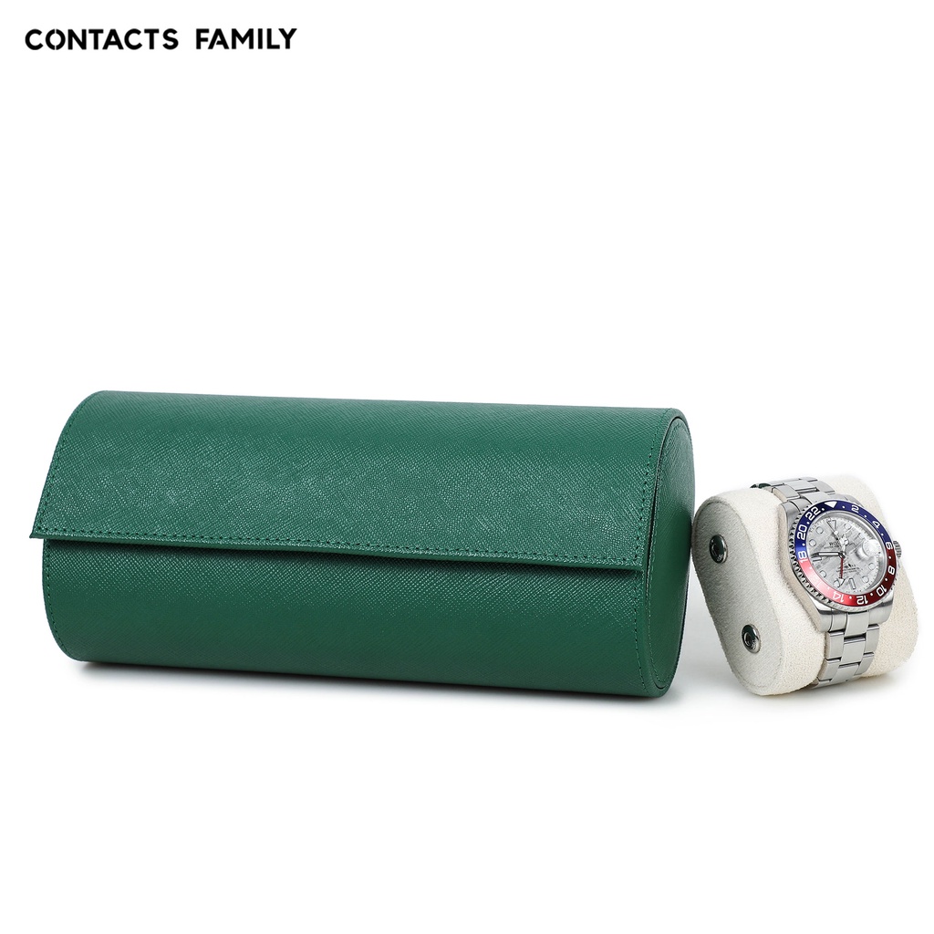 CONTACT'S FAMILY กล่องเคสหนังแท้ หรูหรา 3 ช่อง คุณภาพสูง สําหรับจัดเก็บนาฬิกาข้อมือ ผู้ชาย ผู้หญิง