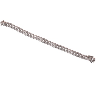 SWAN - Baguette Chain Bracelet สร้อยข้อมือโซ่เงินแท้ ฝังเพชรคิวบิกเซอร์โคเนีย cubic zirconia