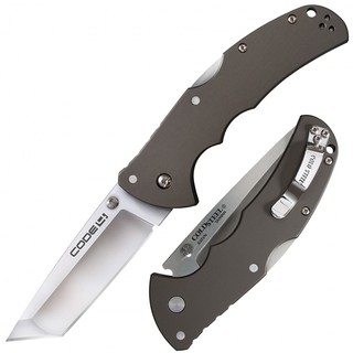 มีดพับ Cold Steel Code 4 Tanto Folding Knife S35VN Satin Plain Blade, Aluminum Handles (58PT)