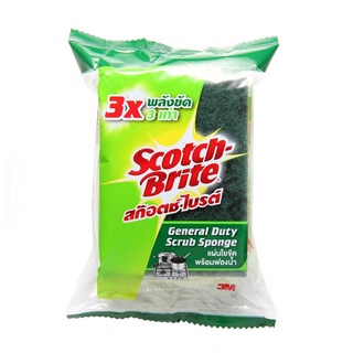 3M สก๊อตไบร์ท แผ่นใยขัดพร้อมฟองน้ำ 3x4"