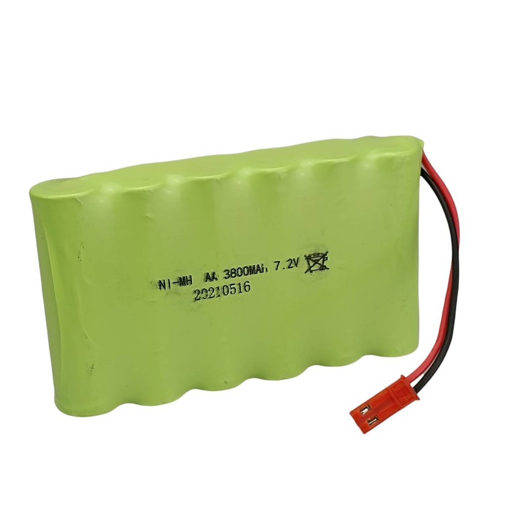 แบตเตอรี่ NI-MH 7.2V. 3500 mAh. Plug JTS / ถ่านชาร์จ 7.2โวลต์  ปลั๊กสีแดง ใช้กับรถบังคับ HUINA