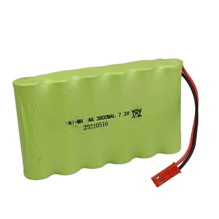 แบตเตอรี่ NI-MH 7.2V. 3500 mAh. Plug JTS / ถ่านชาร์จ 7.2โวลต์  ปลั๊กสีแดง ใช้กับรถบังคับ HUINA