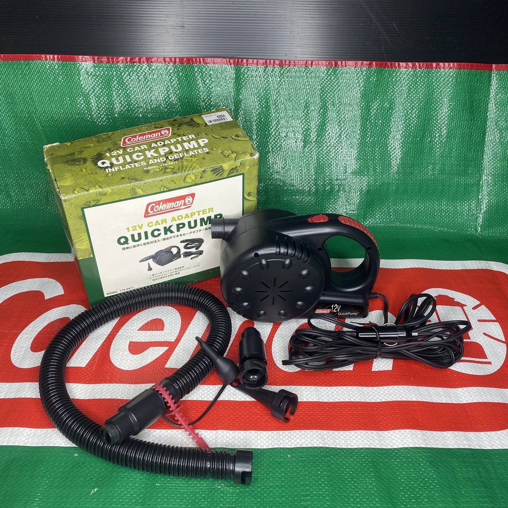 COLEMAN 12V CAR ADAPTER QUICKPUMP ปั้มลม สินค้ามือสองญี่ปุ่น