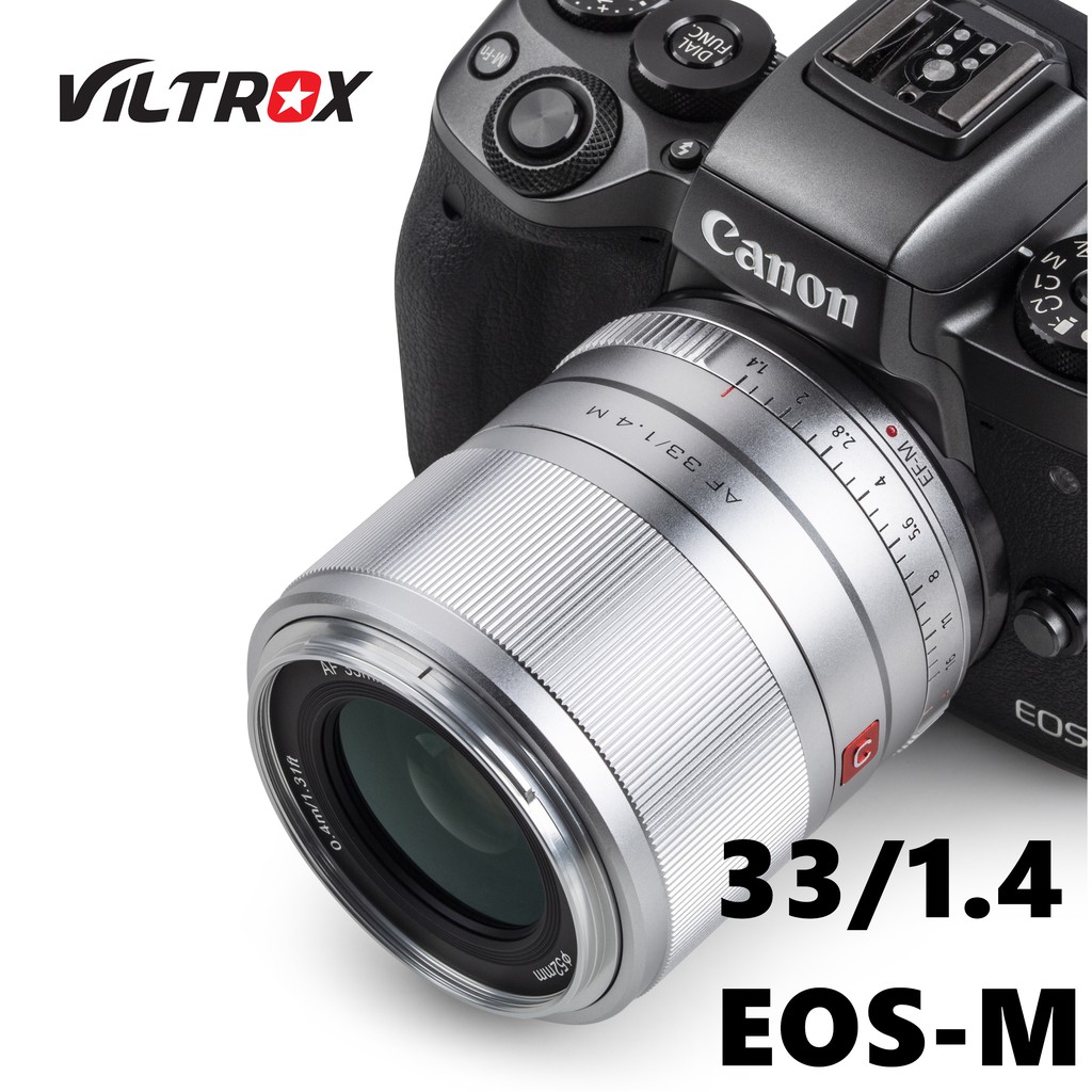 Viltrox 33mm f1.4 STM Auto Focus APS-C Prime Lens สำหรับกล้อง Canon EOS-M Cameras M10 M50 M100 M5 M6 MarkII