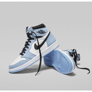 Original Air Jordan 1 high university blue 100% รองเท้าบาสเก็ตบอล