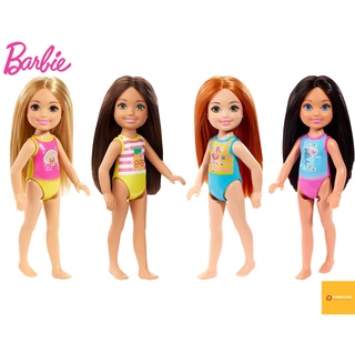 Barbie Club Chelsea Beach Doll ตุ๊กตาบาร์บี้ คลับ เชลซีและเพื่อน ใส่ชุดว่ายน้ำ ไปเดินชายหาด ของแท้