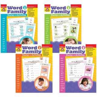 ขายเป็นเซต 4 เล่ม Word Family Stories and Activities Level A-B-C-D