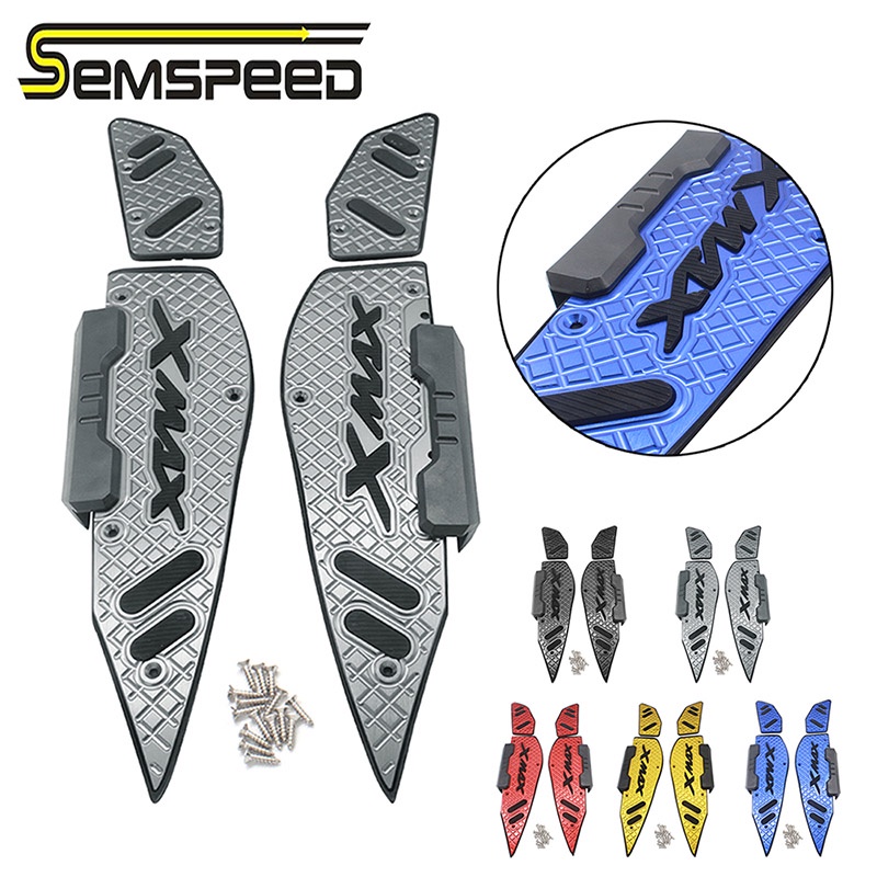 【SEMSPEED】ที่พักเท้า ด้านหน้า และด้านหลัง สําหรับรถจักรยานยนต์ สกูตเตอร์ Yamaha XMAX300 XMAX250 XMAX400 2017-2024