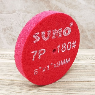 ลูกล้อใยสังเคราะห์,ลูกล้อใยสังเคราะห์ size : 6”x1” No.180 7P (สีแดง) SUMO