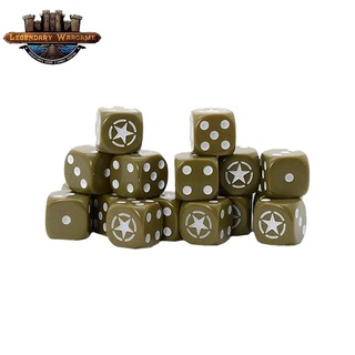 [พร้อมส่ง] WARLORD GAMES : Bolt Action Allied Star D6 pack ลูกเต๋า