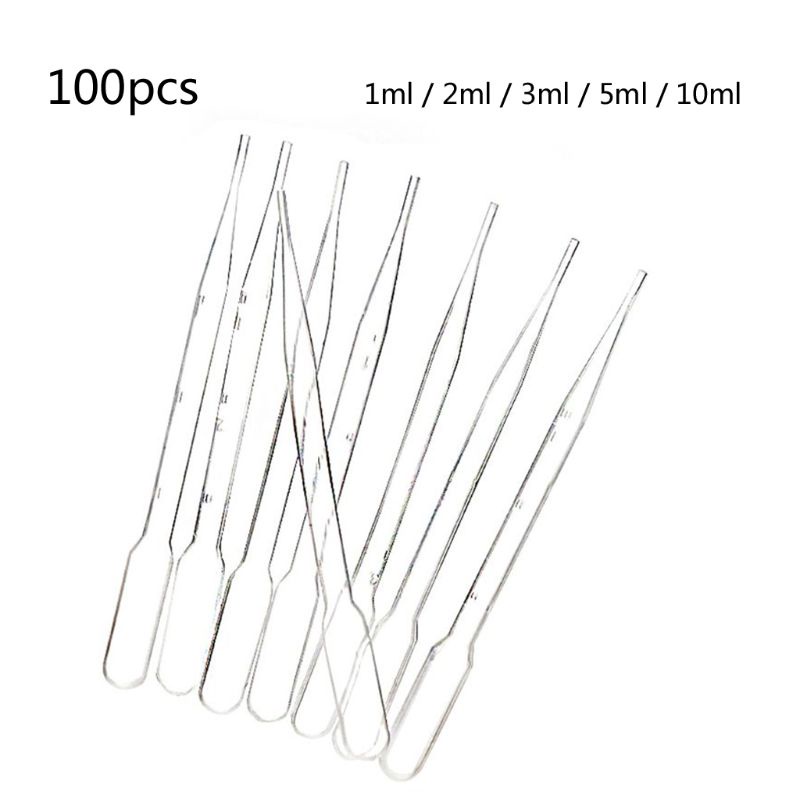 XU 100 ชิ้นพลาสติกโอนเรซิ่น Droppers เครื่องประดับแบบใช้แล้วทิ้งเครื่องมือ