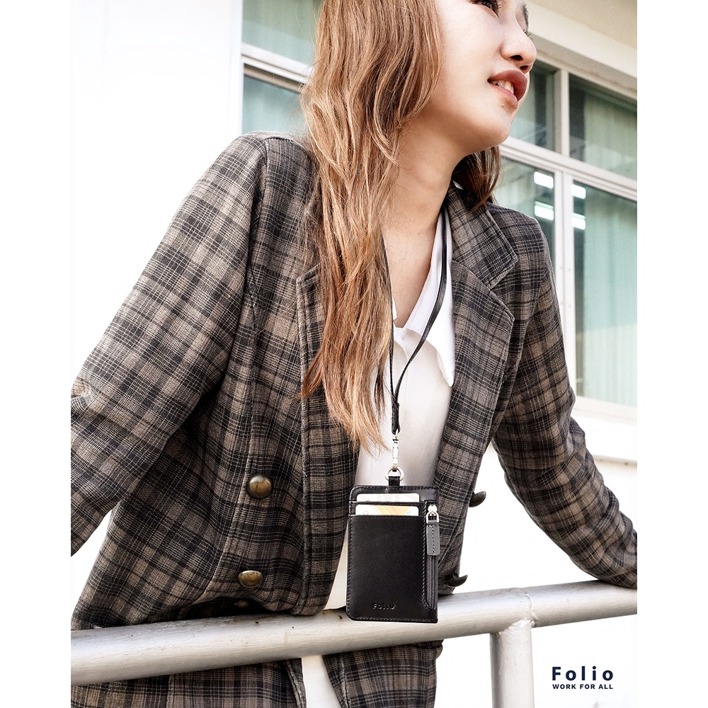 FOLIO : Myra ID Card Holder (Two-Tone) ที่ใส่บัตรพร้อมสายคล้องคอ-18646