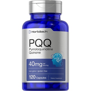 Horbaach PQQ Pyrroloquinoline Quinone | 40mg | 120 Capsules พีคิวคิว วิตามินบำรุงไข่ วิตามินบำรุงอสุจิ เพิ่มพลังงานเซลล์