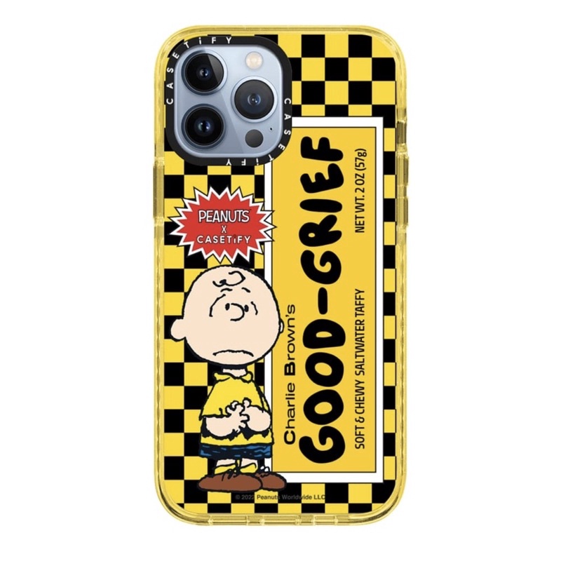 Casetify x Peanuts : iPhone 13 Promax Charlie Brown Good Grief Taffy Case [พร้อมส่ง]