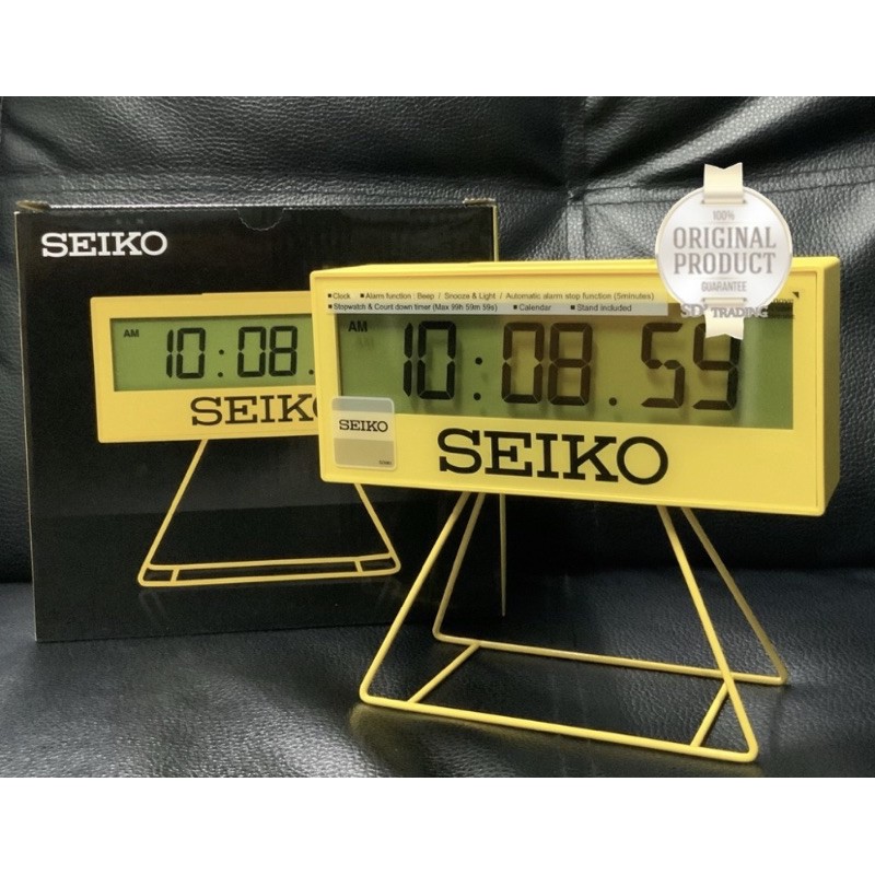 SEIKO CLOCKS นาฬิกาปลุกตั้งโต๊ะ และแขวนผนัง QHL083Y สีเหลือง / QHL084G สีทอง (Limited)