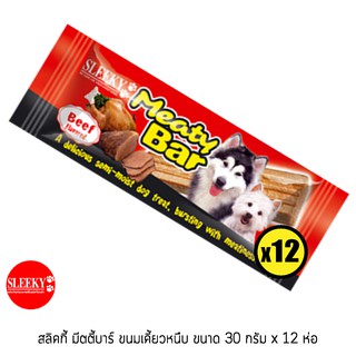 SLEEKY มีตตี้บาร์ ขนมเคี้ยวหนึบ ขนาด 30 กรัม x 12 ห่อ