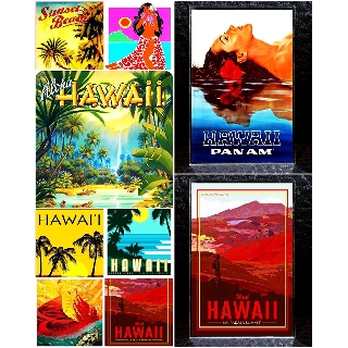 แม่เหล็กติดตู้เย็น ฮาวาย อเมริกา อะครีลิค 2×3 นิ้ว ของฝาก ของที่ระลึก Souvenir Acrylic Fridge Magnet Hawaii set3 2x3"