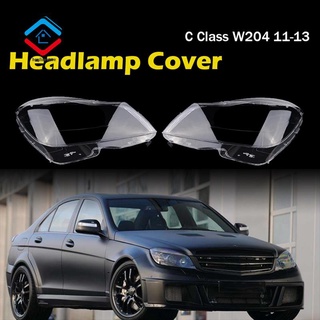 ฝาครอบเลนส์ไฟหน้า แบบใส สําหรับ Mercedes-Benz C-Class W204 C180 C200 C260 2011-2013