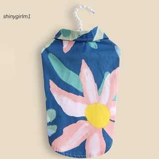 [Sg] เสื้อยืดลายดอกไม้สําหรับสัตว์เลี้ยง