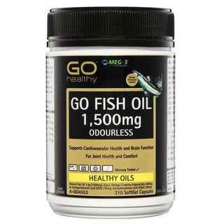 GO Healthy Fish Oil 1500mg Odourless 210 Capsules