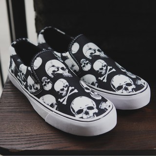 (ของแท้) Vans รองเท้าผ้าใบ แบบแขวน ไม่มีเชือกผูกรองเท้า สไตล์คาวบอย สําหรับโรงเรียน (GARUT)