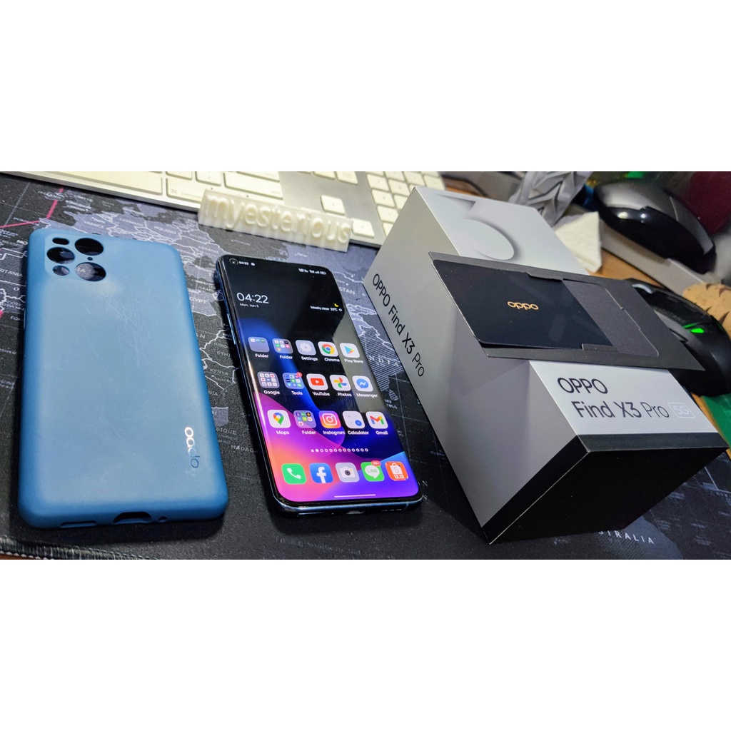 [ผ่อนได้] รับแลก/เทิร์น หรือ ขายมือถือ Oppo Find X3 Pro สภาพสวย อุปกรณ์ครบกล่อง ประกันศูนย์ไทย สี Blue