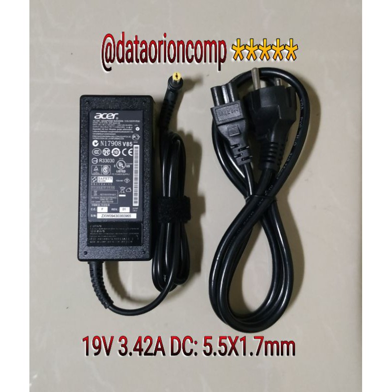 Acer Charger Adapter 19V 3.42A DC 5.5*1.7 มม. สําหรับ Acer aspire 4732 4736 4738 4439 4741 4352 E1-421 E1-431 E1-451 E1-471 4749