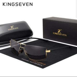 KINGSEVEN ออกแบบแบรนด์ Polarized แว่นตากันแดดผู้ชายขับรถสแควร์กรอบแว่นตาชายคลาสสิก Unisex แว่นตาแว่นตา Gafas