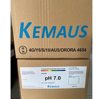 pH Buffer มีช่วงให้เลือก คือ 4.00 7.00 10.00 ขนาด 500ML น้ำยาpH ยี่ห้อ Kemaus/ Mettler Toledo ราคาต่อขวด