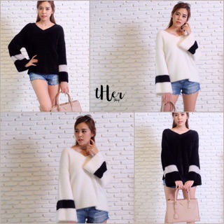 Korea V Knit Blouse