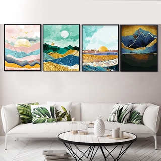Spe ภาพจิตรกรรมบนผ้าใบลาย Mountain Sun Diy ไม่มีกรอบรูปสําหรับตกแต่งบ้าน Wcl 01