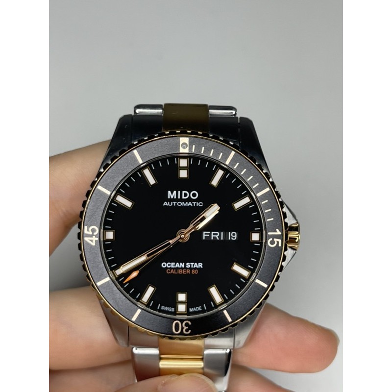 นาฬิกา Mido Ocean star Caliber 80 มีบอกวันที่ สภาพสวย สายยาว