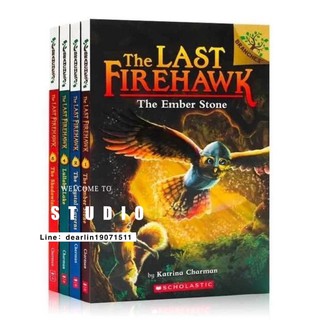 The Last Firehawk 1-4 The Ember Stone/The Crystal Caverns/The Whispering Oak/Lullaby หนังสือภาษาอังกฤษสําหรับเด็ก 4ชุด