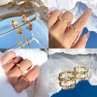 Ringring_acc | Gold Heart Ring แหวนหัวใจสไตล์เกาหลี Love Heart Ring แหวนเพชรหัวใจ