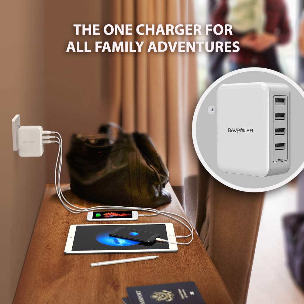 RAVPower USB Charging แบรนด์ดังจากอเมริกามาแล้วจ้า❗️  RAVPower 40 watt 4 Port USB wall charger❗️