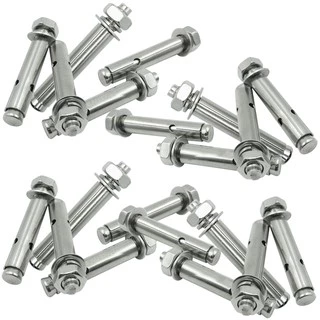 🙏ชุด 20 ตัว🙏พุกสแตนเลส เกรด304 ขนาด 6,8,10 มม. Nuts & Washers Expansion Screw Bolts Stainless Steel🎈THE TOOLS🎈