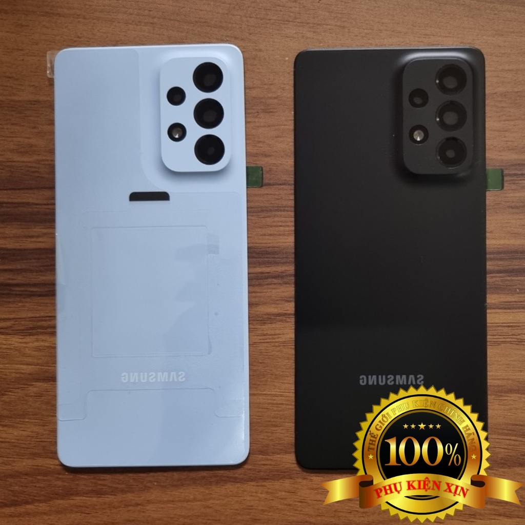 เปลี่ยนฝาหลังสําหรับ Samsung A53 5G กาวเต็ม + กระจกกล้องสังกะสีแท้