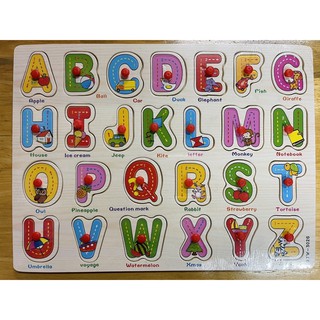 บล็อกไม้ABC บล็อกไม้A-Z บล็อกไม้เสริมทักษะ บล็อกไม้abc บล็อกไม้ตัวอักษร บล็อกabc