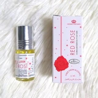 น้ำหอมอาหรับ ​แท้​ Red rose​ Al rehab​ perfume​ oil ​3ml ​น้ำหอม น้ำหอมผู้หญิง น้ำหอมพกพา หอมสดชื่น น้ำหอมแท้