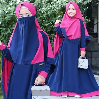  Syari KIDS ชุดเดรส สําหรับเด็กผู้หญิง อายุ 2020 ปี 9-12 ปี (ได้ Khimar+Veil)