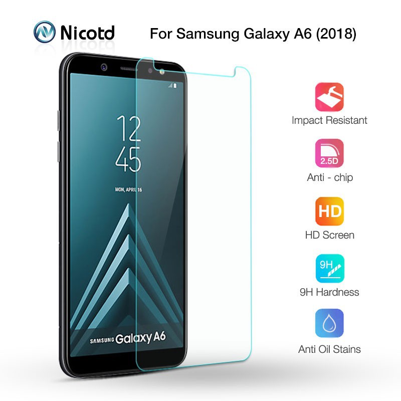 ฟิล์มกระจกนิรภัยกันรอยหน้าจอ สําหรับ Samsung Galaxy A3 A5 A7 2016 2017 A6 A8 Plus 2018