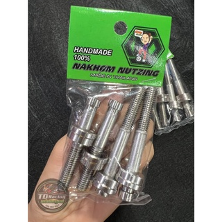 🔻น้าคมน็อตซิ่งแท้💯🔻น็อตบูทกันตก (กลึงมือ)  ใส่รถ WAVE125หัวเถิก / WAVE125R / WAVE125S