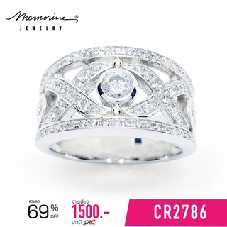 Memorine Jewelry แหวนเงินแท้ 925 ฝังเพชรสวิส (CZ) : CR2786